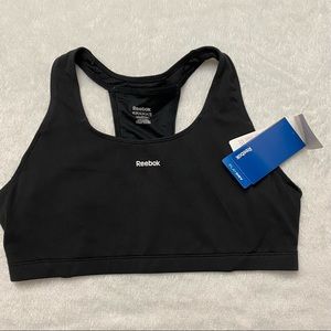 Reebok PlayDry Black Racerback Sports Bra Top GIRLS Size XL